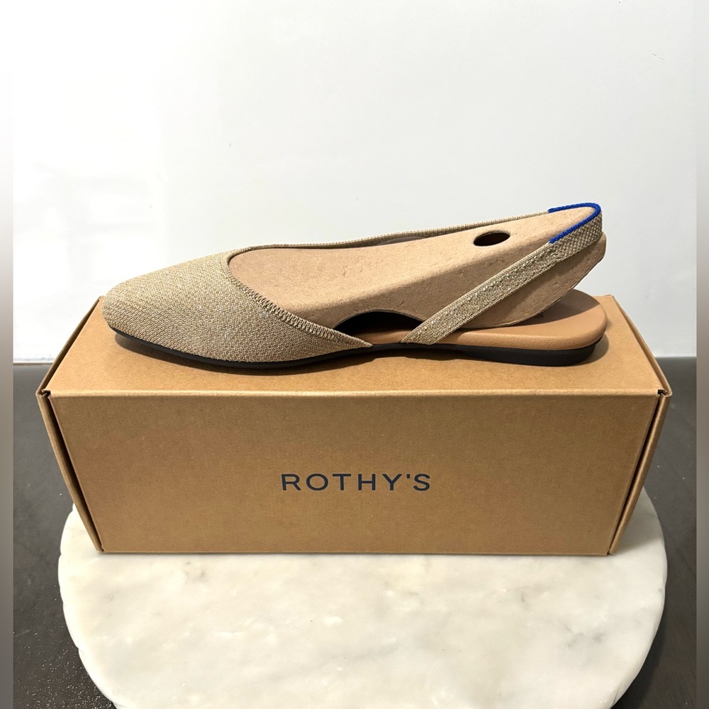 NEW In Box Rothy’s Women’s The Almond Slingback In Prosecco Size US 10.5 268-005